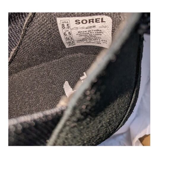 NEW Sorel Out N About Slip-On Wedge Bootie Black White Women's 8.5 - Picture 8 of 8